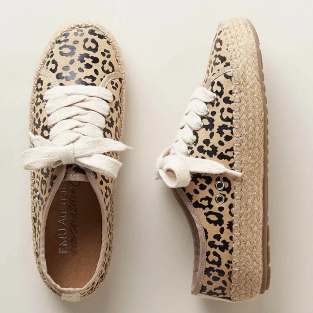 Emu Australia Agonis Leopard Espadrille sneaker 9 new in box Sundance